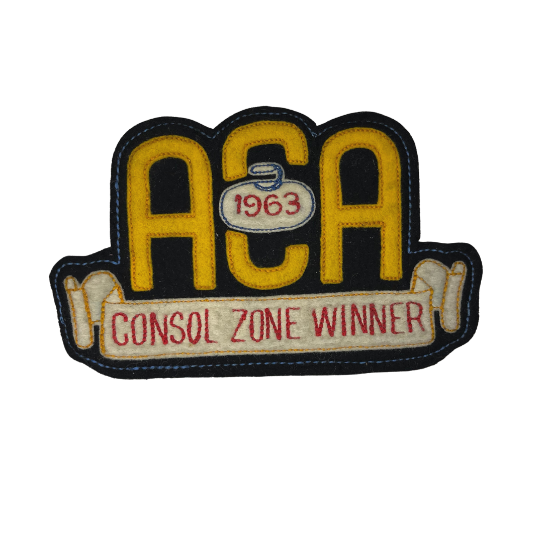 Écusson vintage : Gagnant de la zone Consol de l'Alberta Curling Association