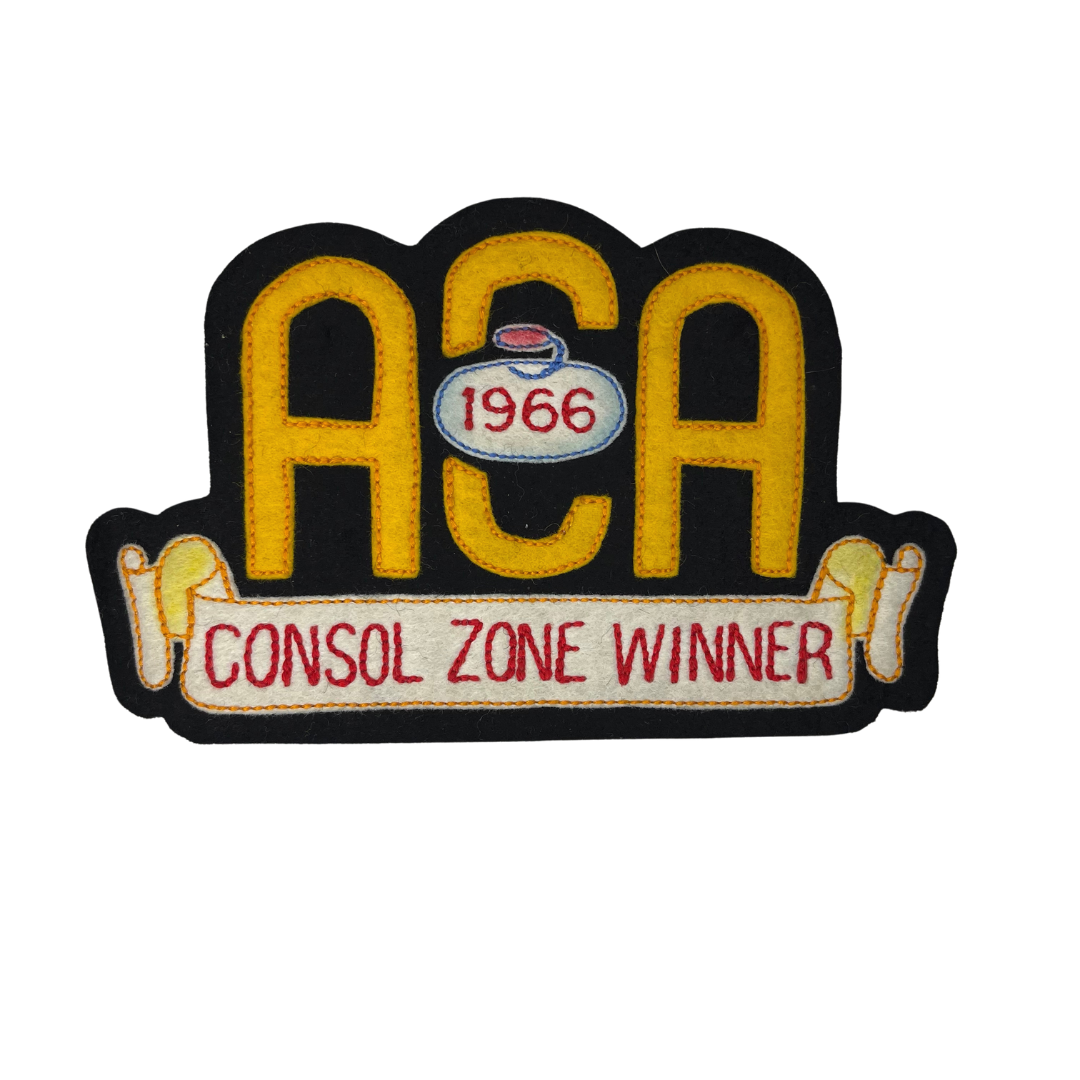 Écusson vintage : Gagnant de la zone Consol de l'Alberta Curling Association