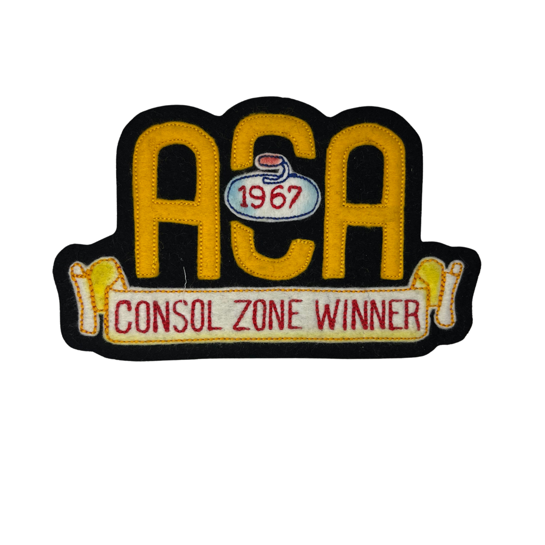 Écusson vintage : Gagnant de la zone Consol de l'Alberta Curling Association