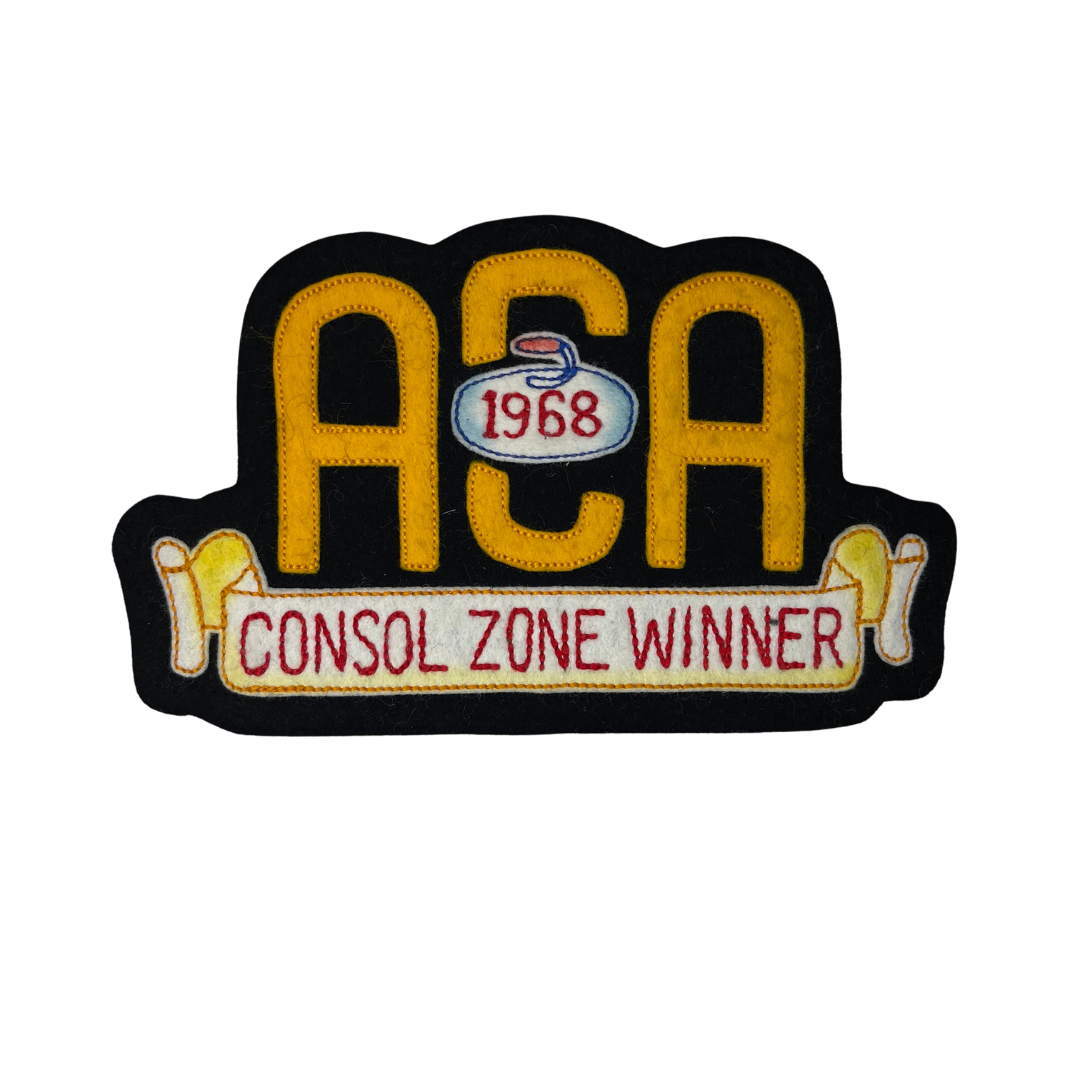 Écusson vintage : Gagnant de la zone Consol de l'Alberta Curling Association