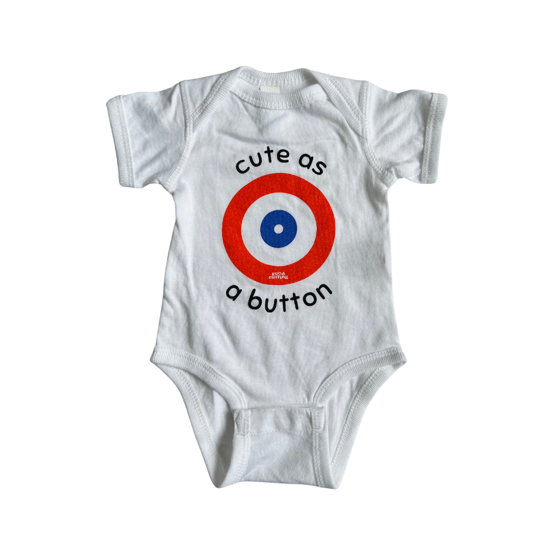 Cute as a Button Infant Curling Onesie