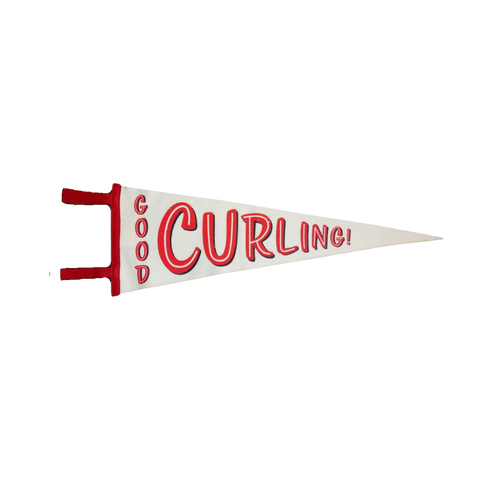 Bon fanion en feutre de curling