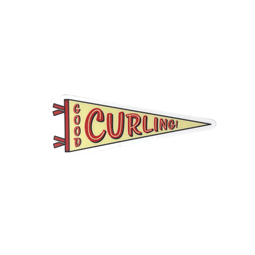 Good Curling Pennant Sticker