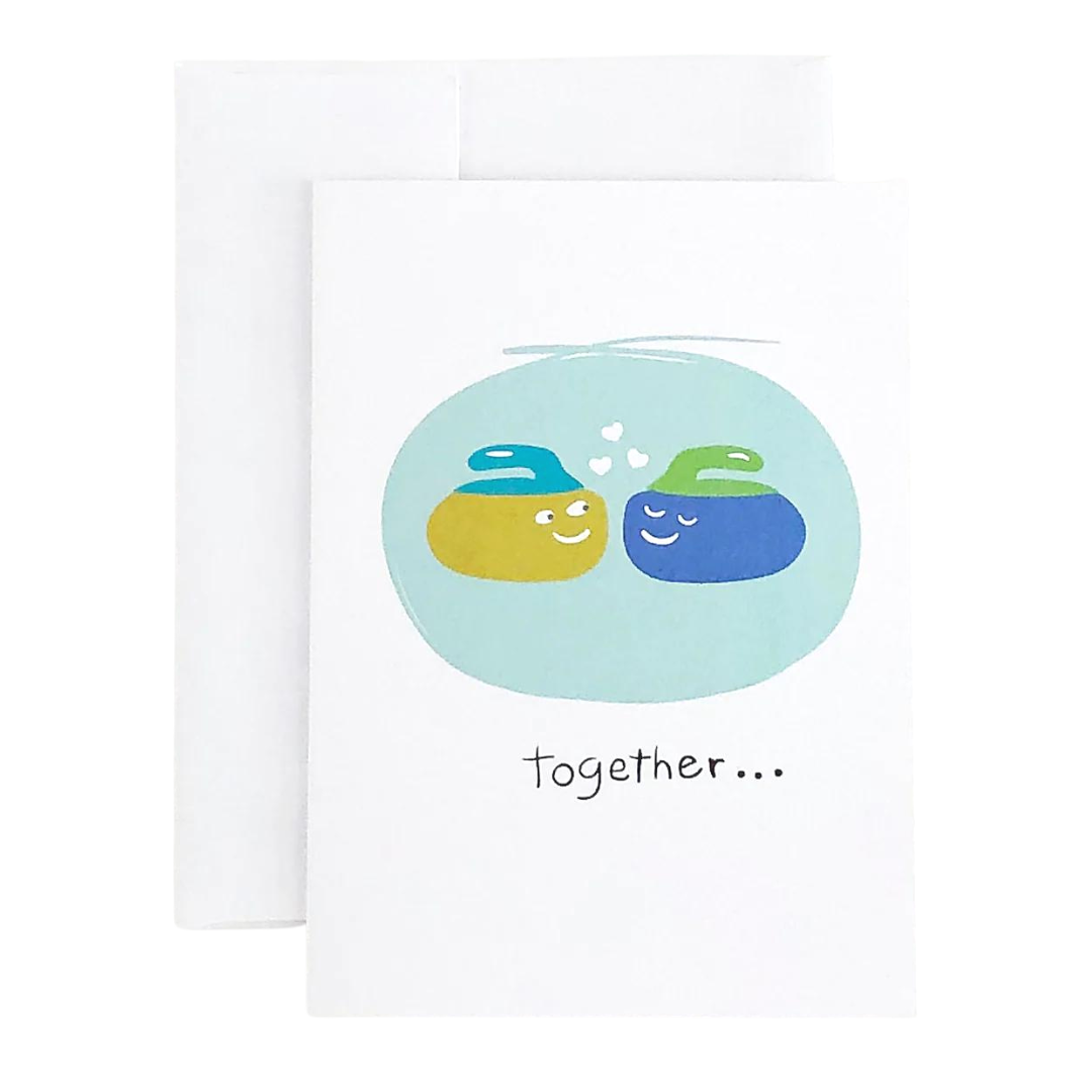 Together, We Rock! Curling Greeting Card